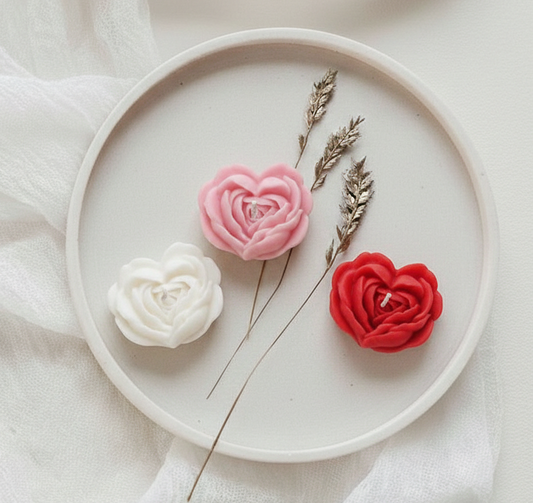 Rose Heart Candle